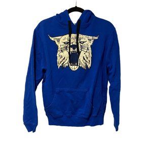 Blue Kentucky Wildcat hoodie with old WildCat design size Small